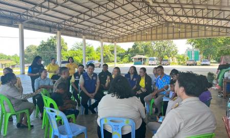 ลงพื้นที่ติดตามช่วยเหลือนักเรียนโรงเรียนบ้านหนองสำโรง อำเภอบ่อพลอย จังหวัดกาญจนบุรี