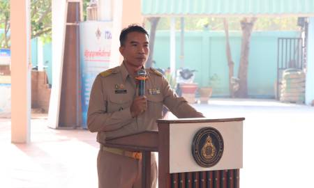 กิจกรรมเขตพื้นที่การศึกษาสุจริต เข้าแถวเคารพธงชาติ สวดมนต์ไหว้พระ