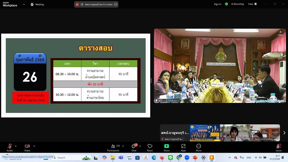 การประชุมชี้แจงคณะกรรมการการประเมินคุณภาพผู้เรียน NT 21.2.68.7