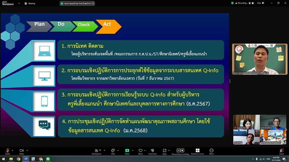 การประชุมร่วมระหว่างคณะทำงานเขตพื้นที่และคณะทำงานสนับสนุนเพื่อหารือร่วมกัน 12.12.67.5