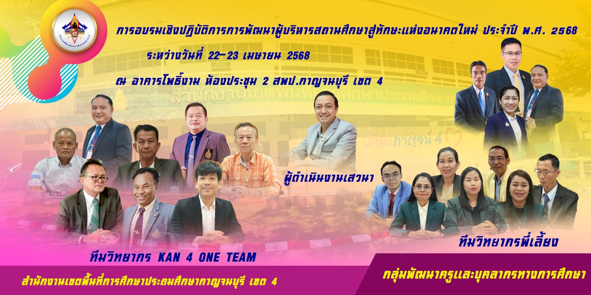 การอบรมเชิงปฏิบัติการการพัฒนาผู้บริหารสถานศึกษา 22.4.68.2