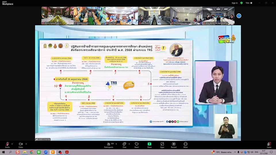 ร่วมรับชมรายการ พฤหัสเช้า ข่าวสพฐ. ครั้งที่ 42568 23.1.68.8