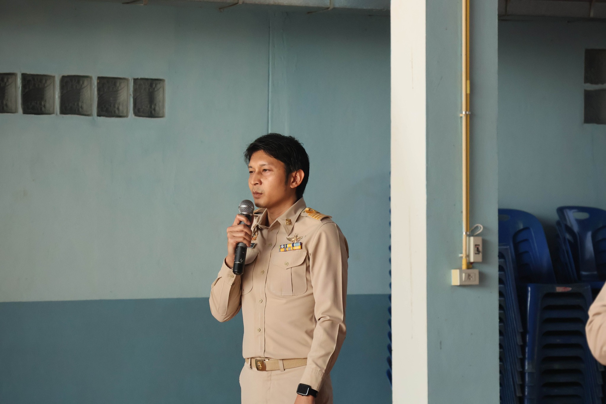 เข้าแถวเคารพธงชาติ สวดมนต์ไหว้พระ 3.3.68.2