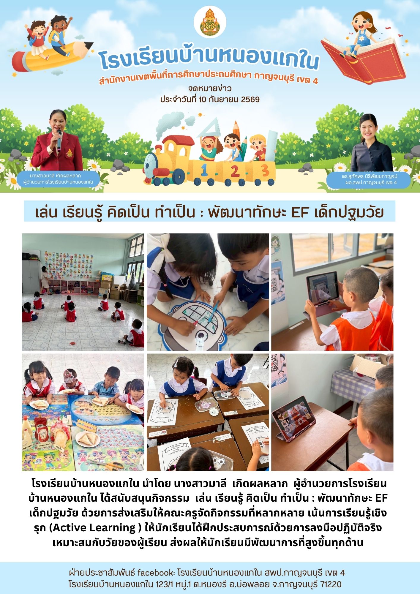 จดหมายข่าวโรงเรียนบ้านหนองแกใน